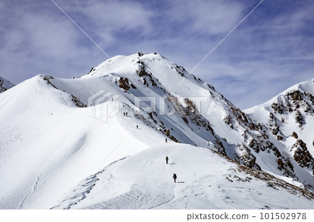北阿爾卑斯山的雪景 101502978