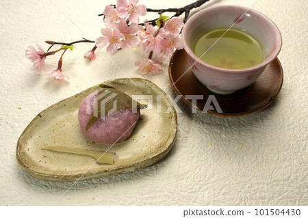 櫻花茶碗和櫻花年糕（道明寺關西風格） 101504430