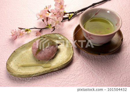 櫻花茶碗和櫻花年糕（道明寺關西風格） 101504432