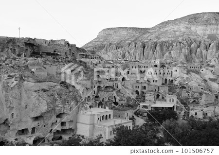 Ancient rock city Cavusin Church in Cappadocia, Turkey 101506757