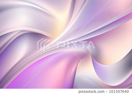 Holographic neon curved wave in motion. Purple wallpaper background. Holographic gradient 101507640