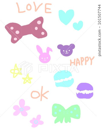 A4 Cute illustrations and marks for decoration 101507744