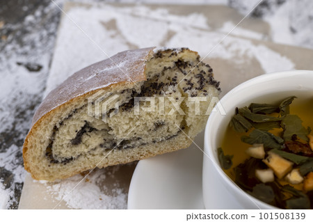 Wheat bun with poppy seed filling 101508139