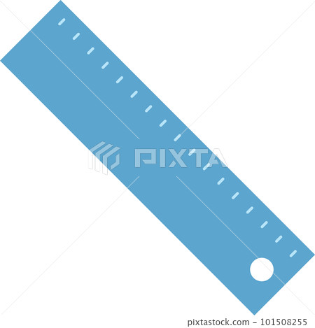 尺子和尺子簡單可愛的藍色插畫 101508255