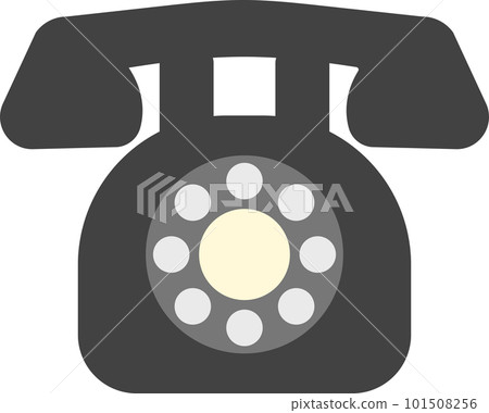 黑色電話簡單圖標說明 101508256