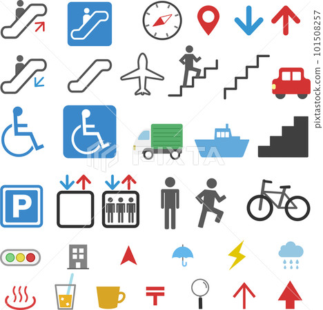 Transportation / vehicle pictogram illustration set 101508257