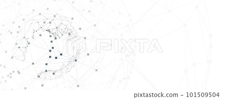 Neural network concept. Connected cells with links. High technology process. Abstract background 101509504