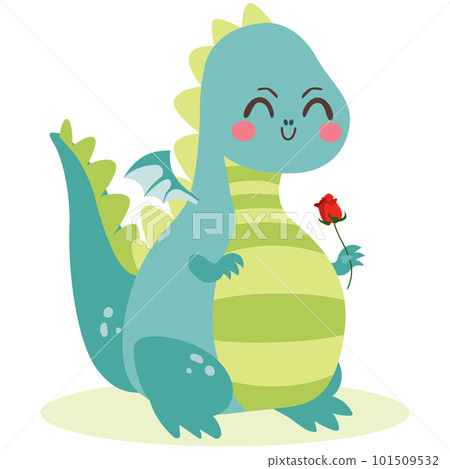 Dragon With Rose Celebrating Diada De Sant Jordi Dragon With Rose Celebrating Diada De Sant Jordi 101509532