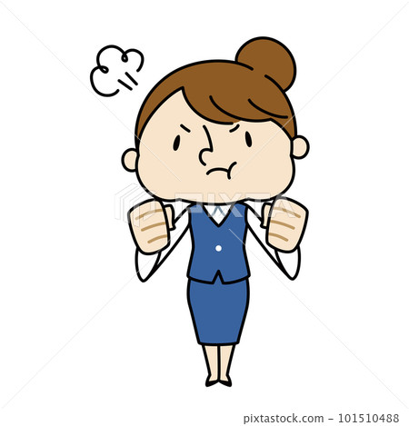 Angry female employee Angry female employee 101510488