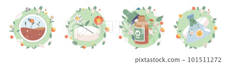 Homeopathic pills. Alternative herbs medicine. Natural treatment and phytotherapy. Herbal tablet 101511272