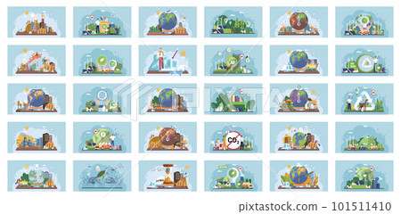 Eco activist. Ecological catastrophy. Earth with reasons of destroying. Climate change 101511410