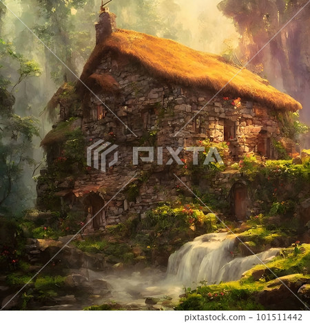 Fairytale House by the Falls. AI 101511442