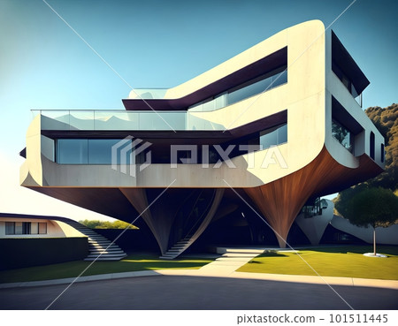 Futuristic city architecture. AI generated 101511445