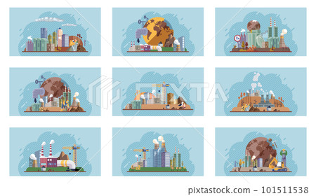 World Environment Day. Planet Earth in smoke, plastic, garbage. Global warming. Greenhouse effect of CO2 World Environment Day. Planet Earth in smoke, plastic, garbage. Global warming. Greenhouse effect of CO2 101511538