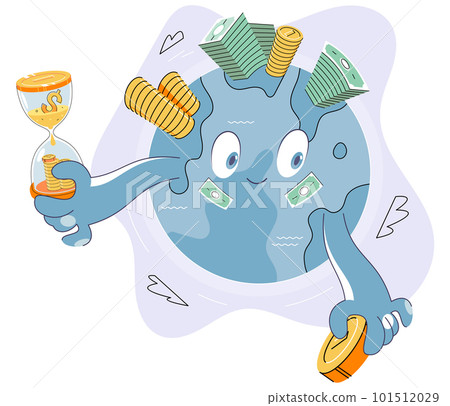 International investment company, money fly around world. Global economy financial system concept 101512029