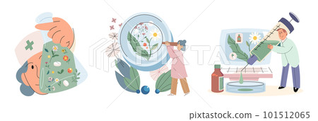 Alternative organic herbal drug and chemical medicine. Homeopathy healthcare 101512065