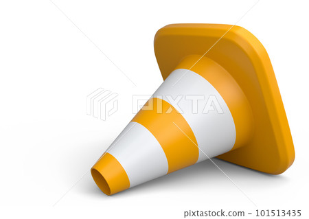 Traffic cone for under construction road work on green background. Traffic cone for under construction road work on green background. 101513435