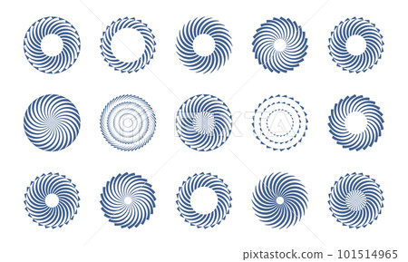 Set of Circular Rotation Design Elements. Abstract Circle Icons. Vector Art. Set of Circular Rotation Design Elements. Abstract Circle Icons. Vector Art. 101514965