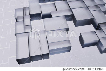 Abstract light blue glass blocks futuristic background, 3d rendering illustration Abstract light blue glass blocks futuristic background, 3d rendering illustration 101514968