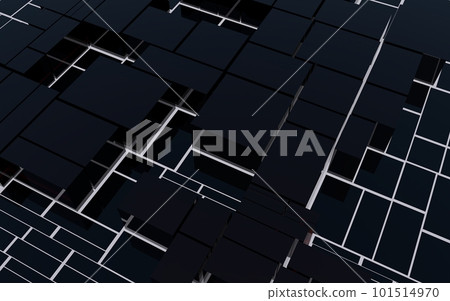 Abstract black glass blocks futuristic background, 3d rendering illustration Abstract black glass blocks futuristic background, 3d rendering illustration 101514970