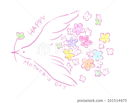 簡單的花鳥留言卡 簡單的花鳥留言卡 101514975
