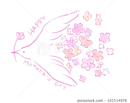簡單的花鳥留言卡 簡單的花鳥留言卡 101514976