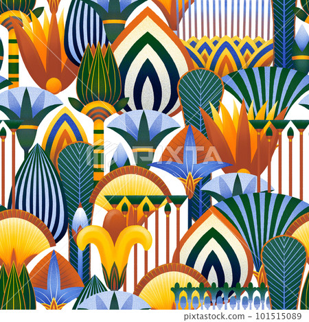 Decorative ornamental plants in the style of ancient egypt. Decorative ornamental plants in the style of ancient egypt. 101515089