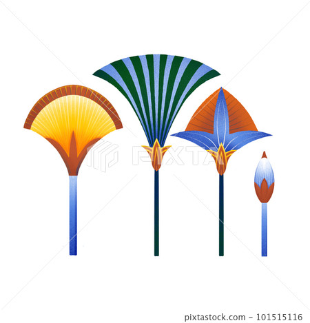 Decorative ornamental plants in the style of ancient egypt. 101515116