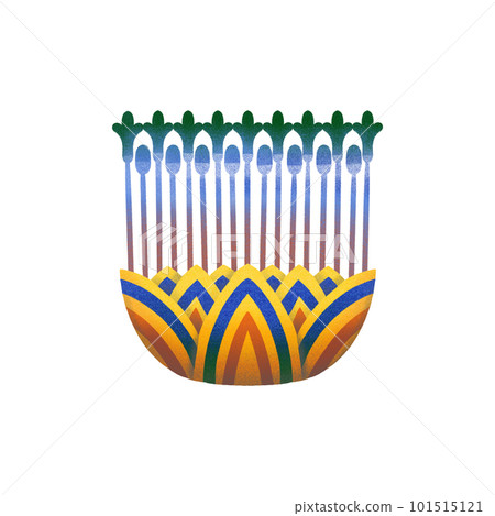 Decorative ornamental flower in the style of ancient egypt. Decorative ornamental flower in the style of ancient egypt. 101515121