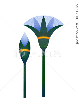Decorative ornamental flowers in the style of ancient egypt. 101515122
