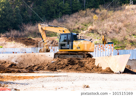 Dirt-receiving heavy equipment power shovel Dirt-receiving heavy equipment power shovel 101515169