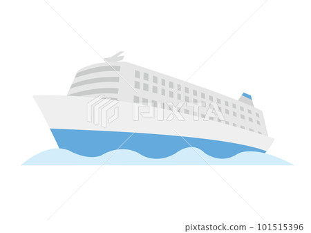 Illustration of a simple ship running on the sea_1 Illustration of a simple ship running on the sea_1 101515396
