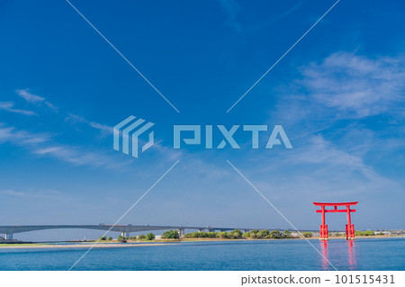 (Shizuoka Prefecture) Lake Hamanako Bentenjima in sunny weather 101515431