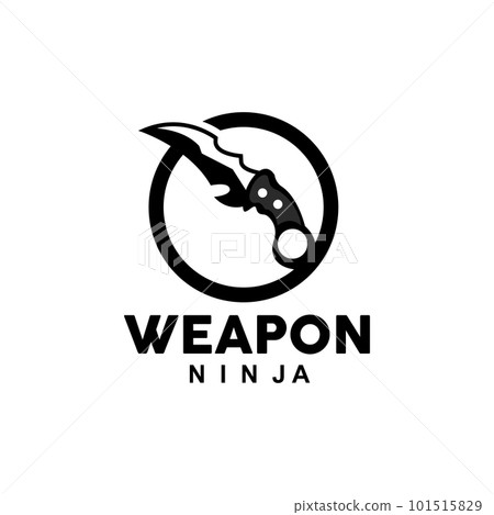 Weapon Logo, Traditional Weapon Karambit Vector, Ninja Fighting Tool Simple Design, Symbol Icon, Illustration 101515829