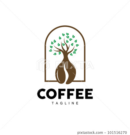 Coffee Logo, Coffee Tree Design, Cafe Drink Vector, Icon Brand Illustration Symbol Coffee Logo, Coffee Tree Design, Cafe Drink Vector, Icon Brand Illustration Symbol 101516270