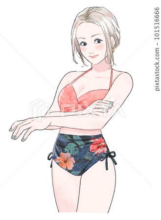 Illustration of a woman applying sunscreen cream to her arms Illustration of a woman applying sunscreen cream to her arms 101516666