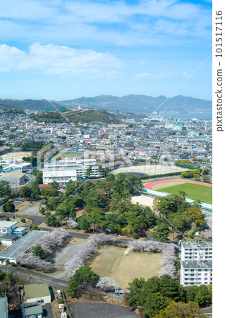 從環球塔看到的別府街景 101517116