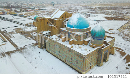 Mausoleum of Khoja Ahmed Yasawi in Turkestan. Mausoleum of Khoja Ahmed Yasawi in Turkestan. 101517311