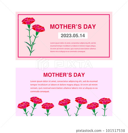 Cute flower carnation mother's day banner 101517538