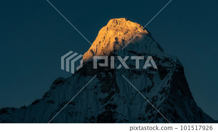 Ama Dablam mountain summit sunset Ama Dablam mountain summit sunset 101517926