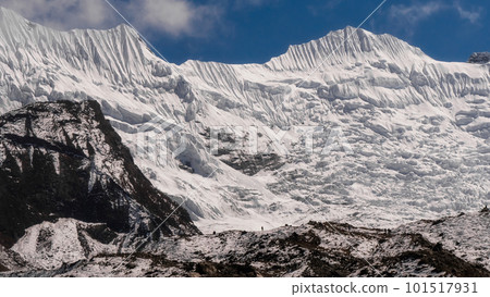 high mountains under snow in the winter high mountains under snow in the winter 101517931