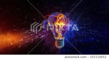 High-speed photography of a bulb breaking 101518052