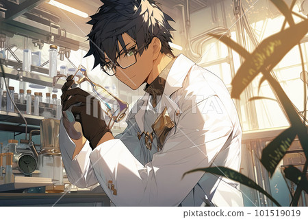 穿白大褂的英俊科學家 101519019