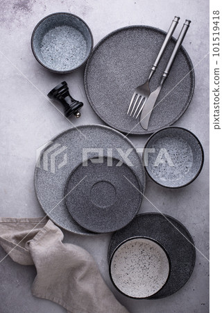 Craft ceramic plates, bowls and cups Craft ceramic plates, bowls and cups 101519418