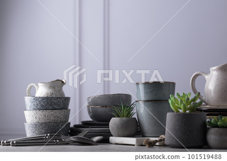 Craft ceramic plates, bowls and cups Craft ceramic plates, bowls and cups 101519488