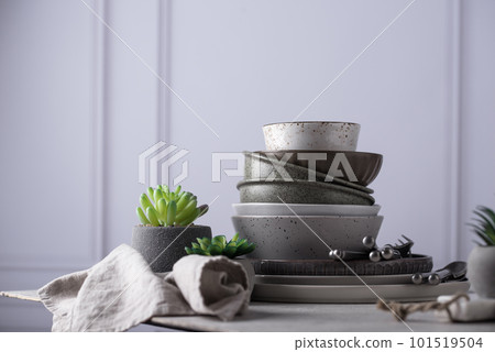Craft ceramic plates, bowls and cups Craft ceramic plates, bowls and cups 101519504