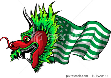 vector illustration of Dragon head logo. on white background 101520565