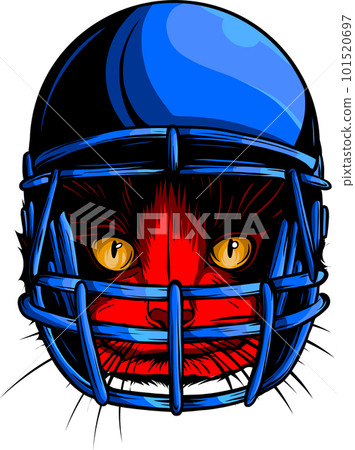football helmet. Vector sport illustration. Equipment for protection of player. Isolated on background. football helmet. Vector sport illustration. Equipment for protection of player. Isolated on background. 101520697
