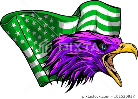 Eagle Head mascot vector illustration on white background. digital design hand draw Eagle Head mascot vector illustration on white background. digital design hand draw 101520937