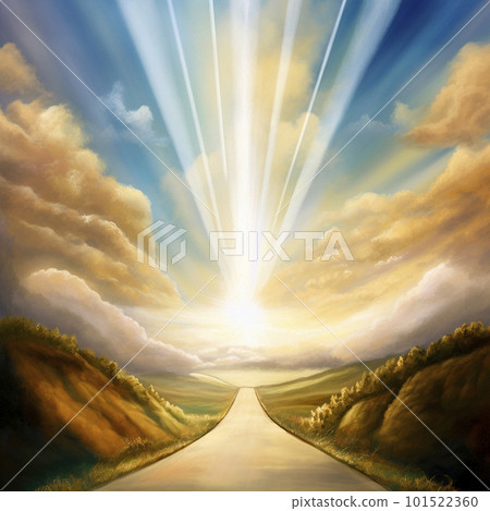 Way to heaven. Humility and encouragement. Divine Light and Holy Cross 101522360